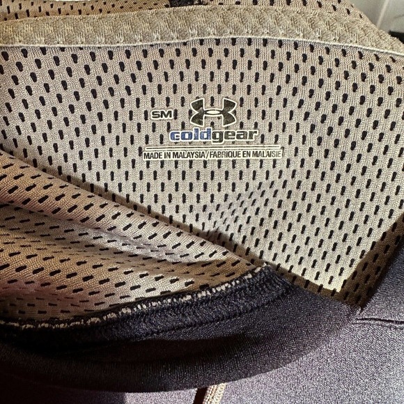 Under Armour Mens Hoodie Size Small Coldgear Navy Blue Pullover Football Active - Picture 5 of 12